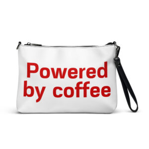 Crossbody bag   "Powedered by coffee"