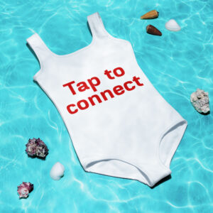 All-Over Print Kids Swimsuit  "Tap to connect"