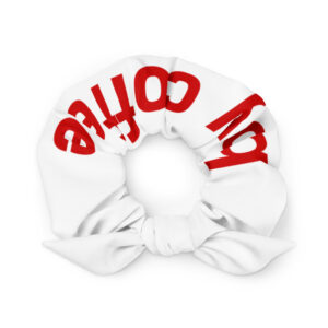 Recycled Scrunchie  "Powered by coffee"