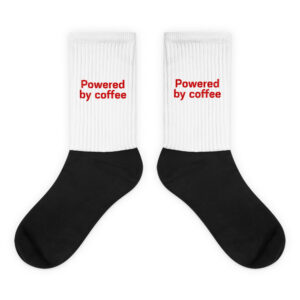 Socks  "Powered by coffee"