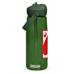 Flip straw water bottle