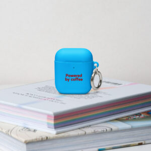 Rubber Case for AirPods®  "Powered by coffee"