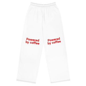 Unisex wide-leg pants featuring all-over design