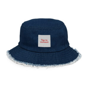 Ripped Denim Bucket Hat