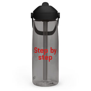 Flip straw water bottle