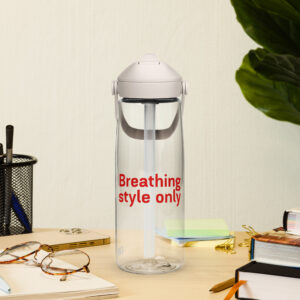 Flip straw water bottle