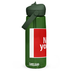 Flip straw water bottle